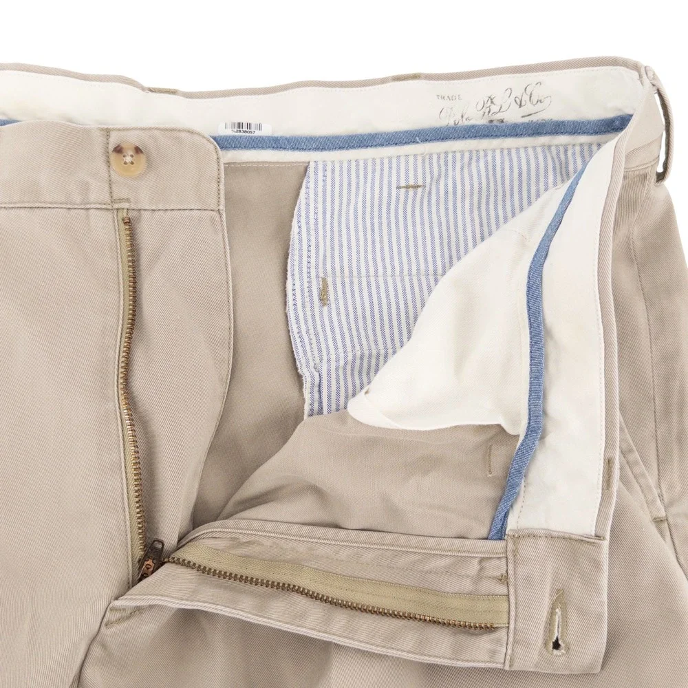 Polo Ralph Lauren Mens 38x32 Relaxed Fit Chino Pants Tan Cotton Khaki Preppy